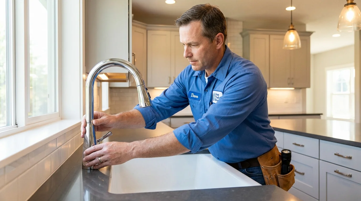 Kitchen faucet installation by Johns Plumbing LLC in Johnstown